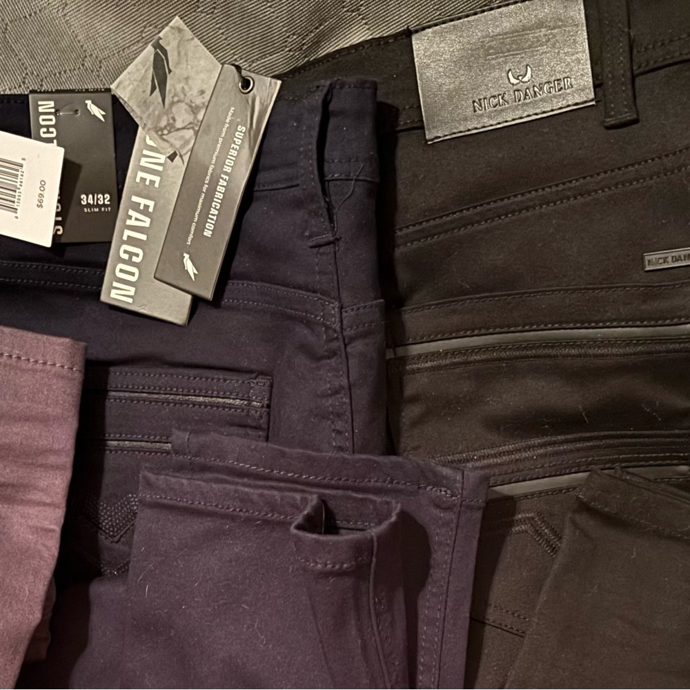 Nick Danger Men's Pants - Black and Purple